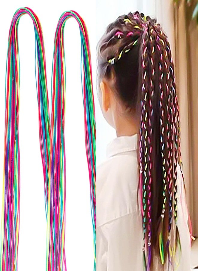 Telooco 30Pcs Multi-color Hair Rope Set - 82cm Long, 1.5mm Wide - Braid Hair Accessories for Girls - DIY Hairstyle Tool - Image 1